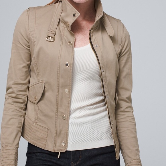 White House Black Market Jackets & Blazers - White House Black Market Petite Crop Military Jacket